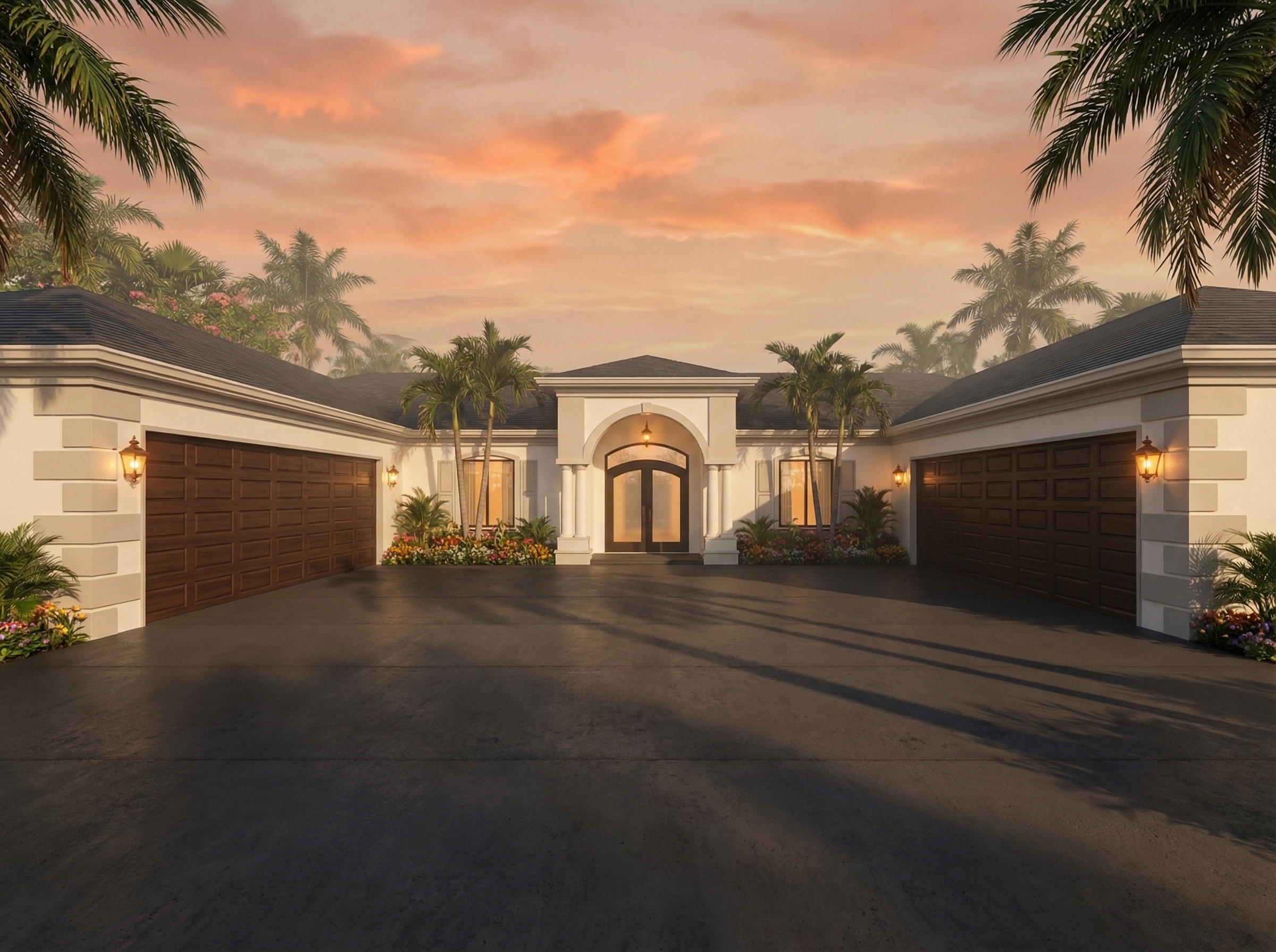 Neoclassical Entry & Garage Addition - render 3