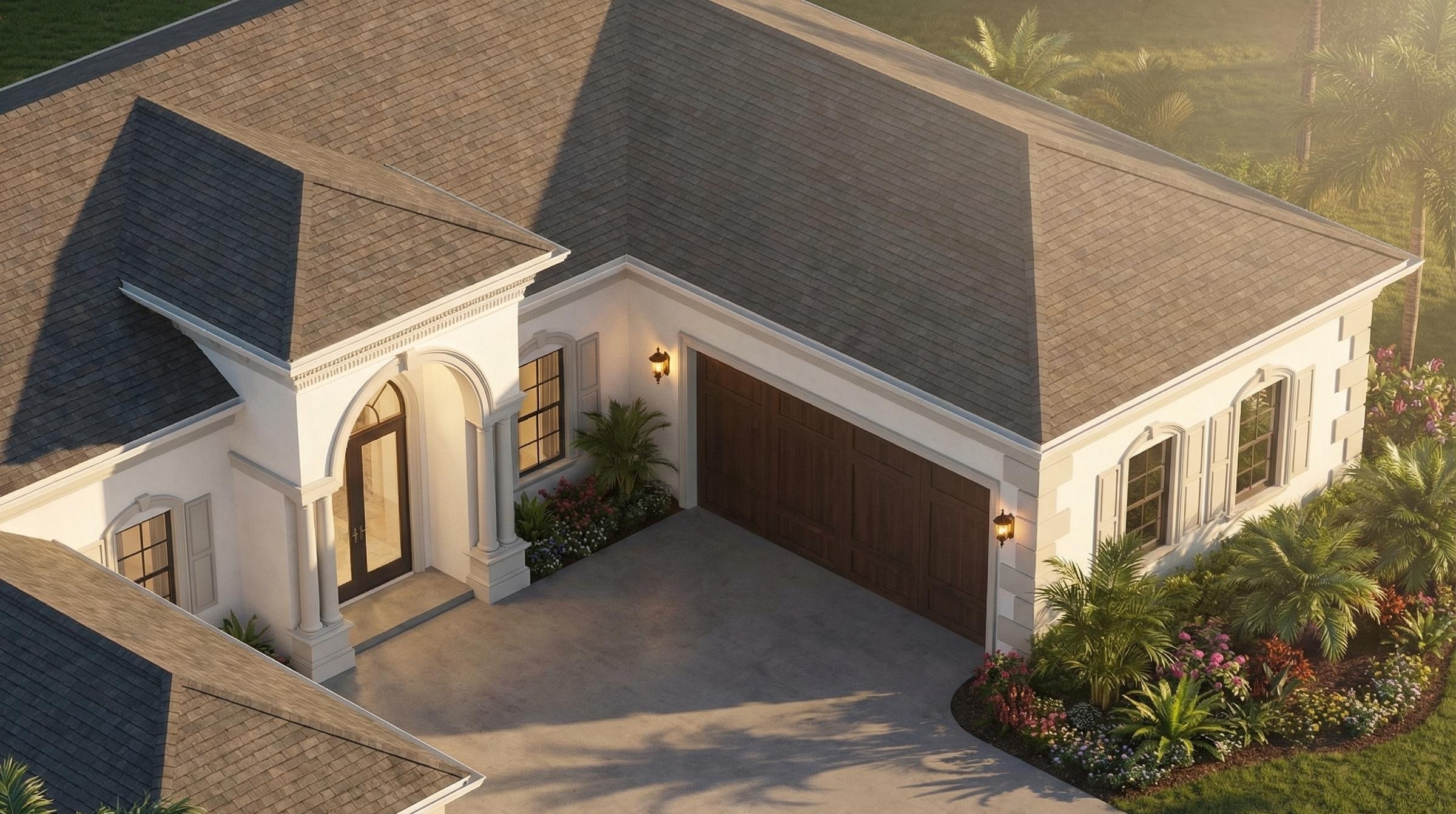 Neoclassical Entry & Garage Addition - render 6