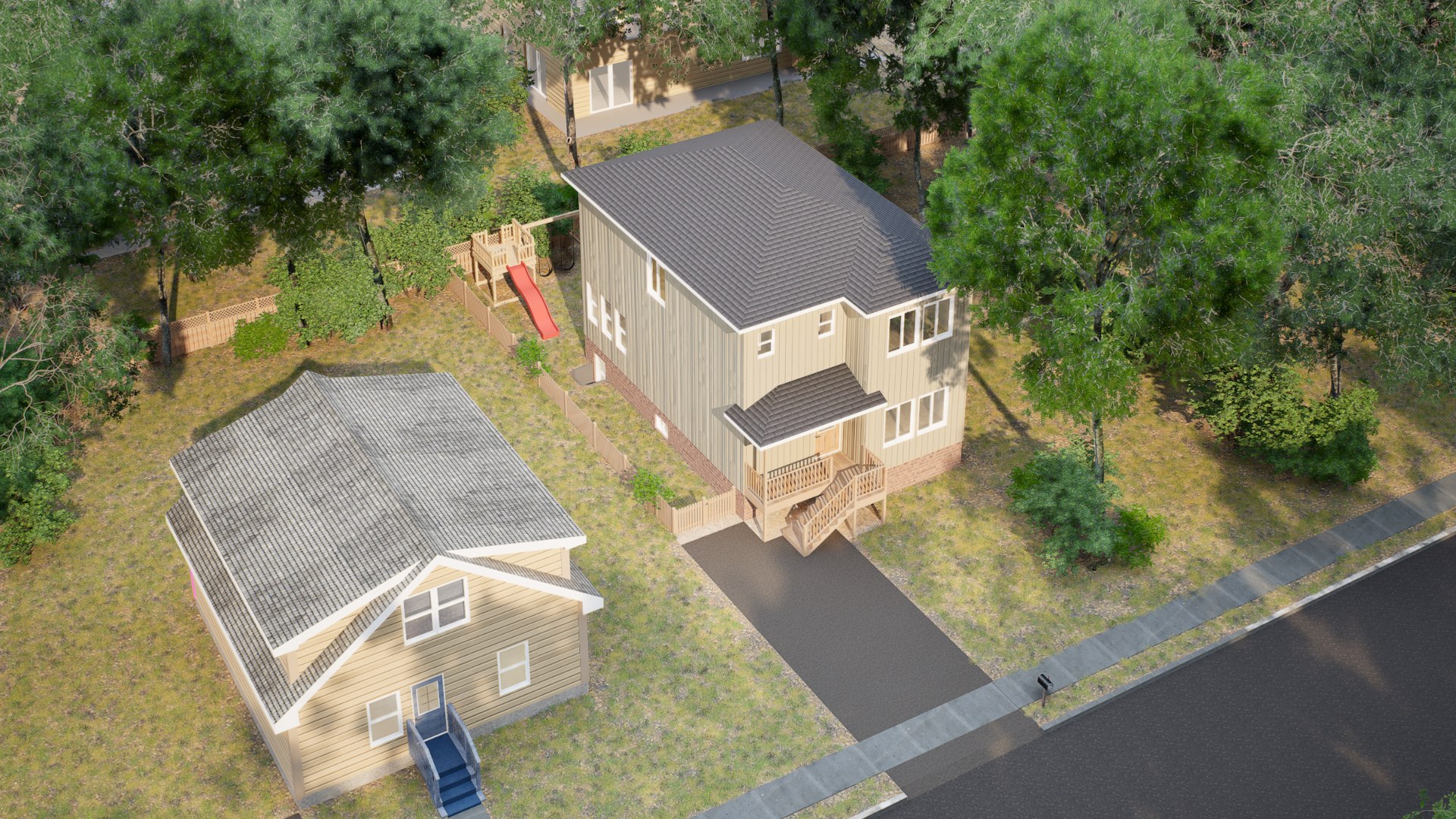 Aerial Residence Render - render 1