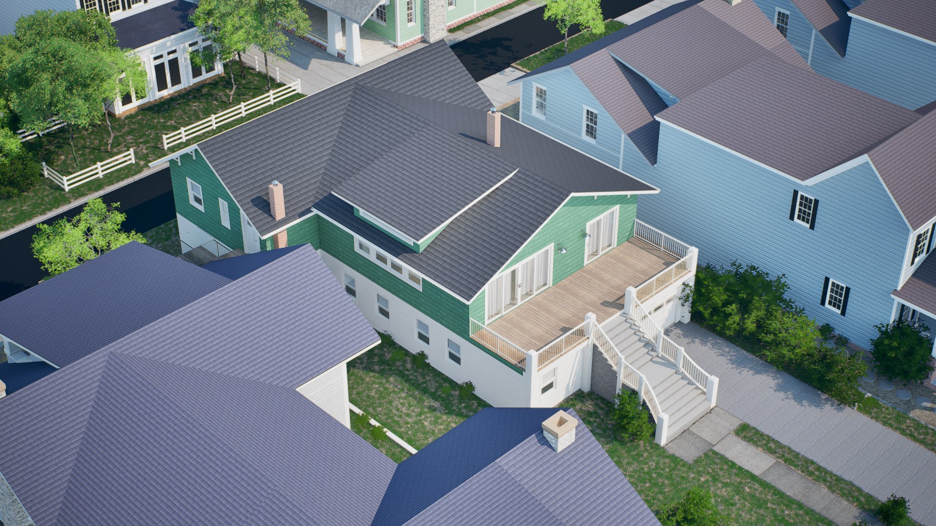 Suburban Neighborhood Visualization - render 1